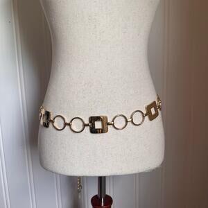 Vintage Gold Tone Chain Belt OS